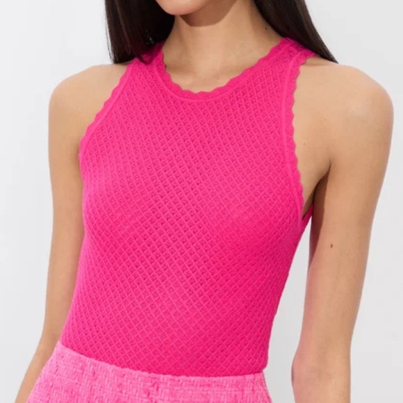 Alice + Olivia Rydel Fuchsia Knit Tank Top – Size S – Brand New with Tags - Picture 2 of 6